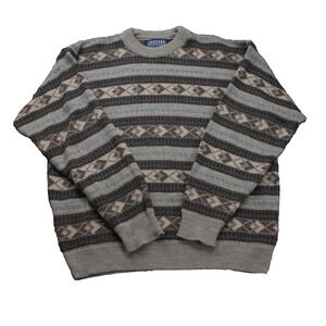 Vintage Jantzen Classics Men's XL Sweater Gray Brown